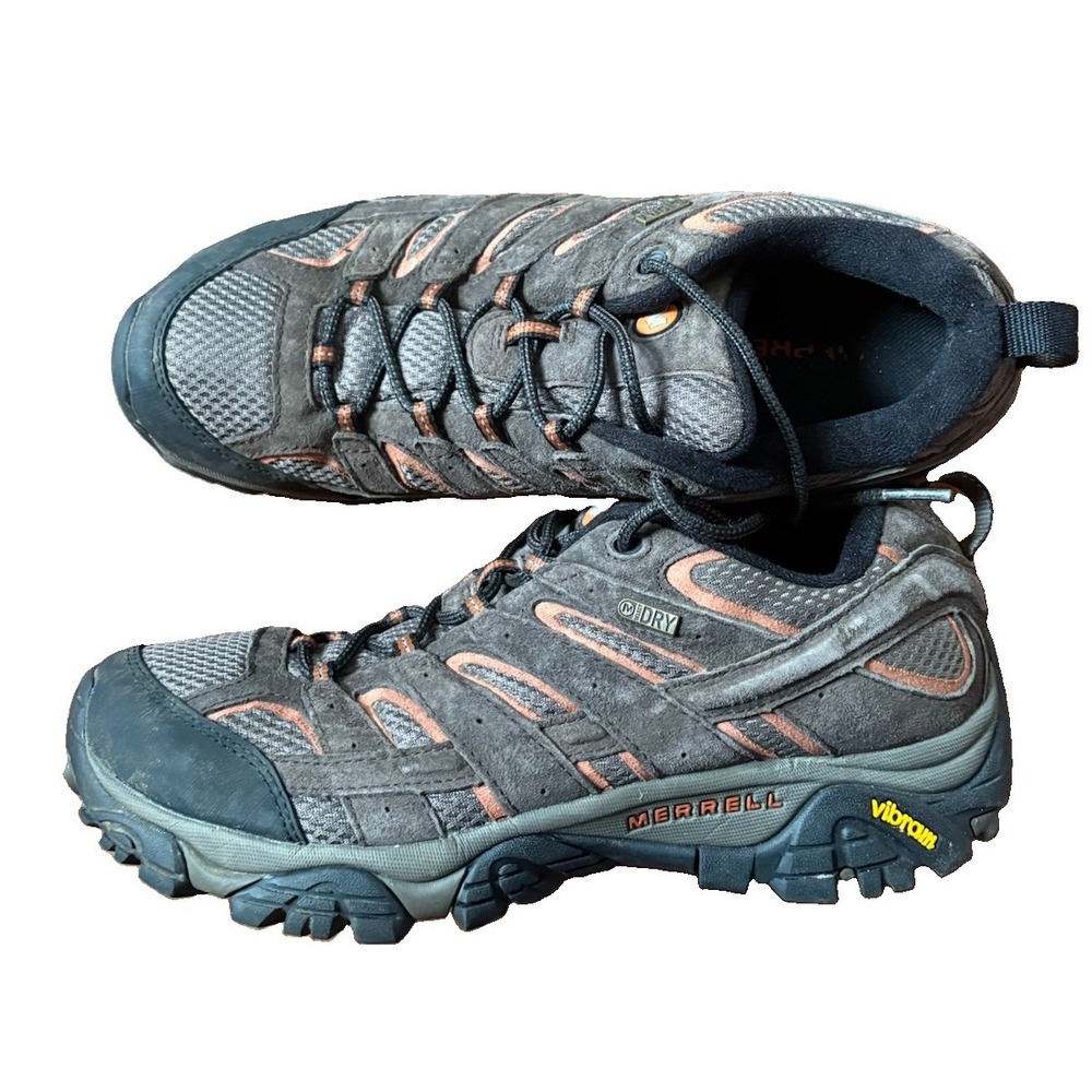 Merrell Men's Size 10 Moab 2 Low Waterproof Hiking Shoes Brown